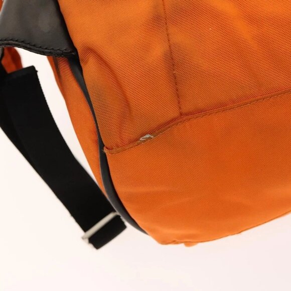 GUCCI Backpack Nylon Leather Orange Black Silver Auth bs28642 - Picture 3 of 14